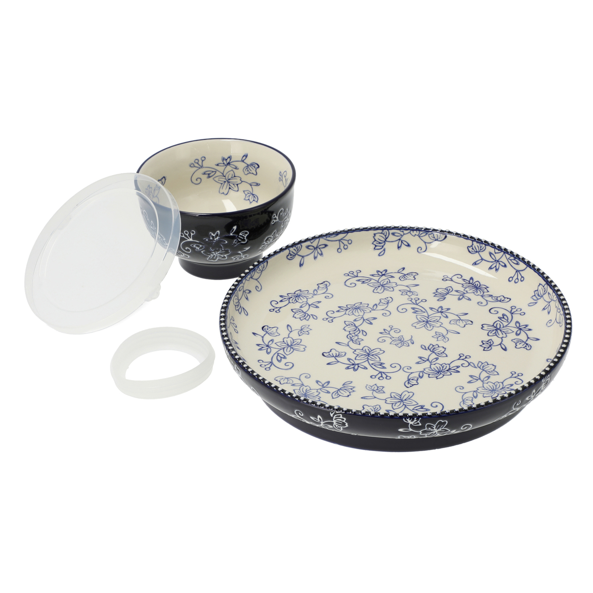 taTemp-tations floral race party dish set blue Yamato takkyubin (home delivery service) 