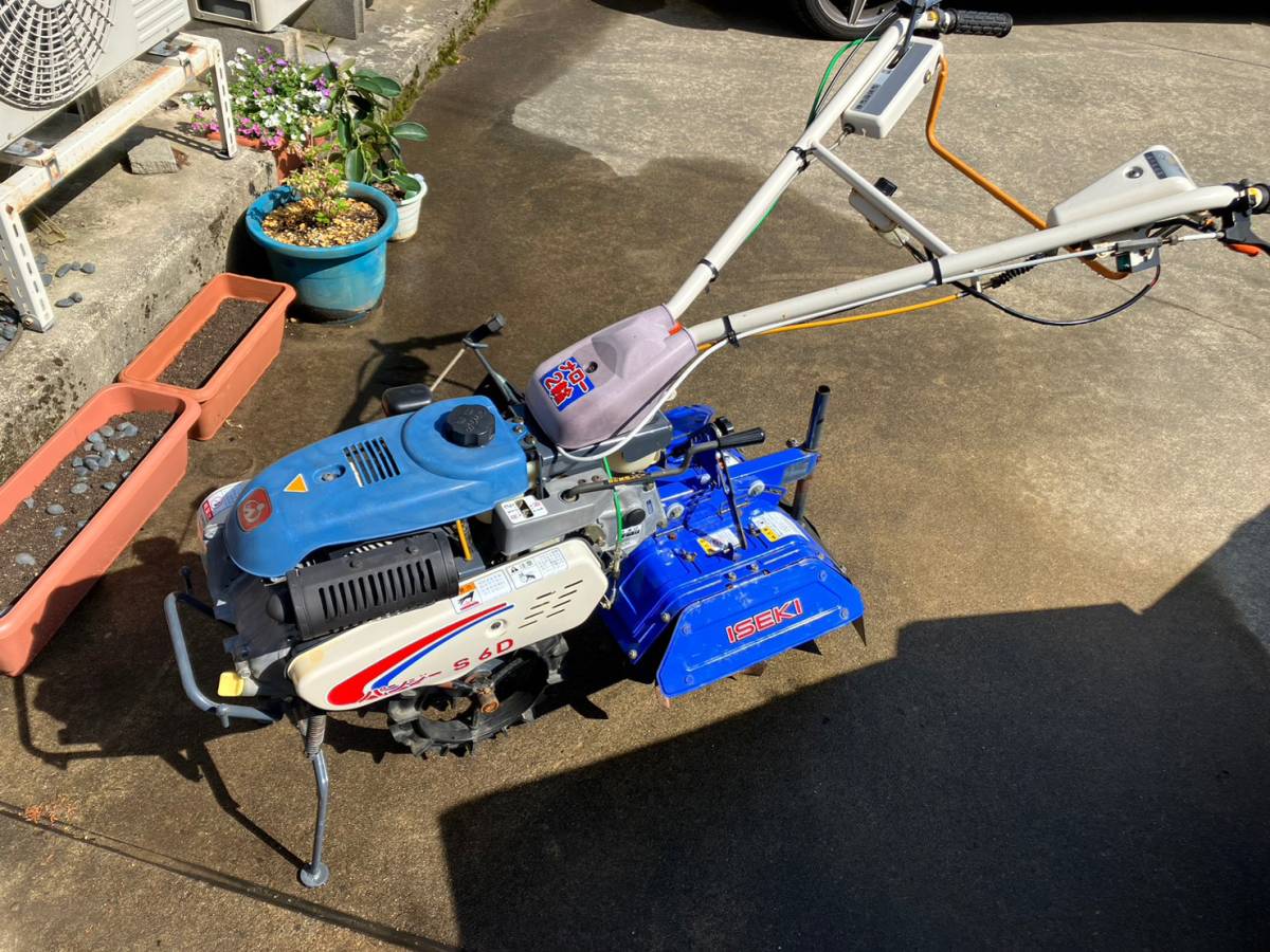 イセキ 1輪 耕運機 溝きり 畝立て 土かけ 管理機 パンジー S6D イセキ 1輪 耕運機 溝きり 畝立て 土かけ 管理機 パンジー S6D