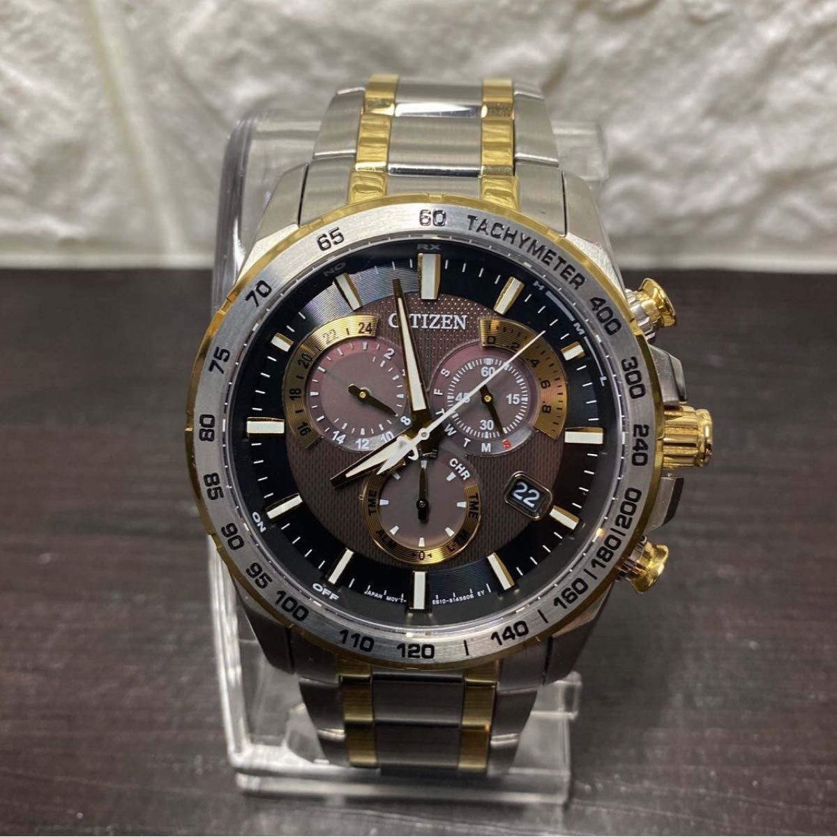 極美品】CITIZEN/シチズンエコドライブ 電波ソーラー シルバー