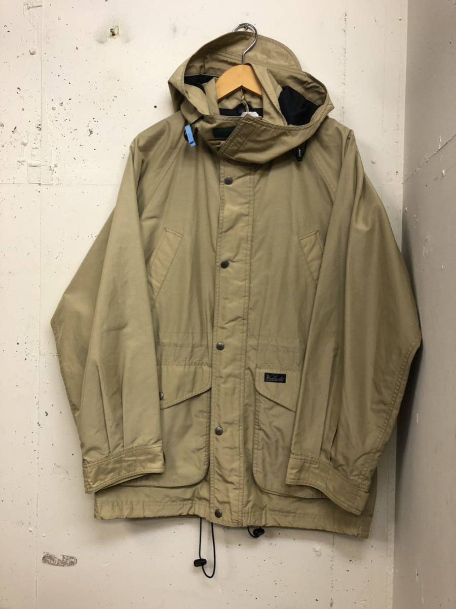 90s woolrich ウールリッチ　マウンテンパーカー　ナイロンジャケット　s ベージュ　ビンテージ_画像1