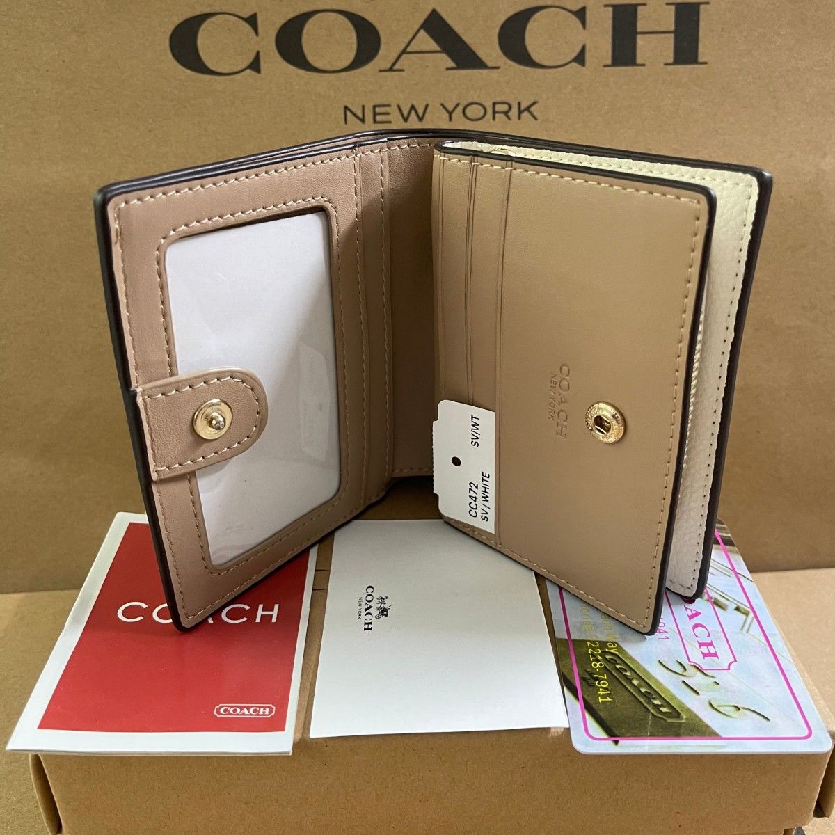 COACH スナップ ウォレット・ダンシング キトゥン CC472二つ折り財布