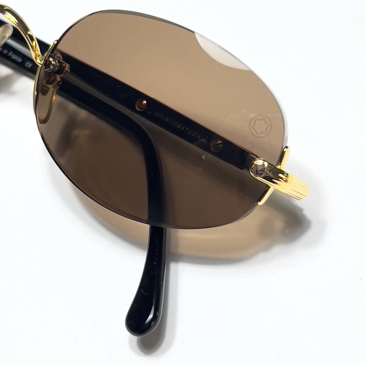 【良品】モンブランMont Blanc MEISTER STUCK サングラス MONTBLANC モンブラン ツーポイント サングラス MEISTERSTUCK
