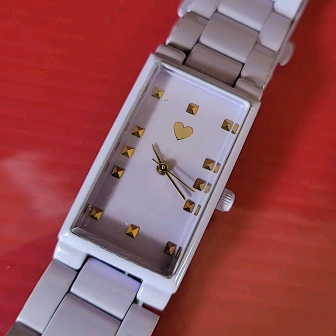 パープル レクタンゴ 腕時計 レディース