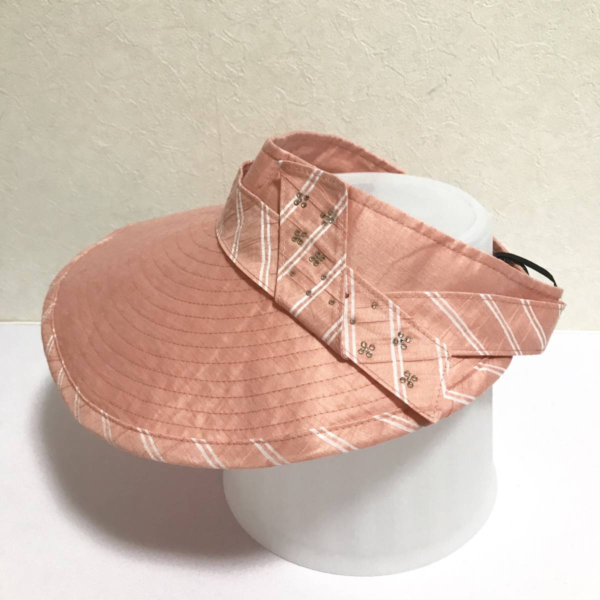 Z3 new goods [ Anteprima ANTEPRIMA ] made in Japan Kirakira * Stone attaching sun visor hat lady's hat UV processing pink free shipping 