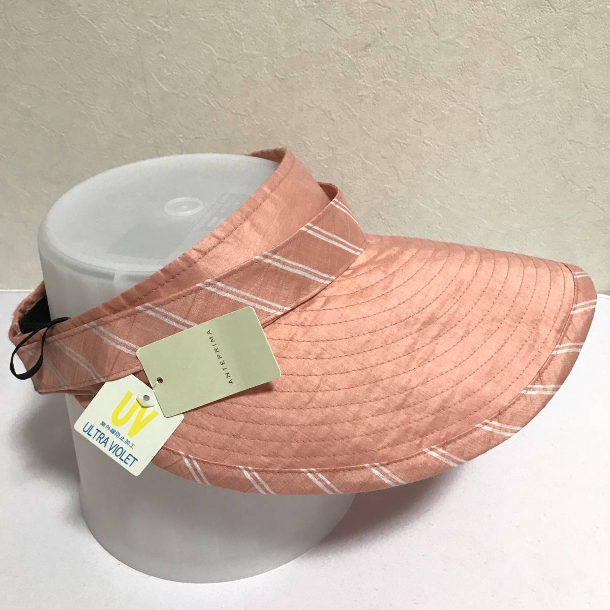 Z3 new goods [ Anteprima ANTEPRIMA ] made in Japan Kirakira * Stone attaching sun visor hat lady's hat UV processing pink free shipping 