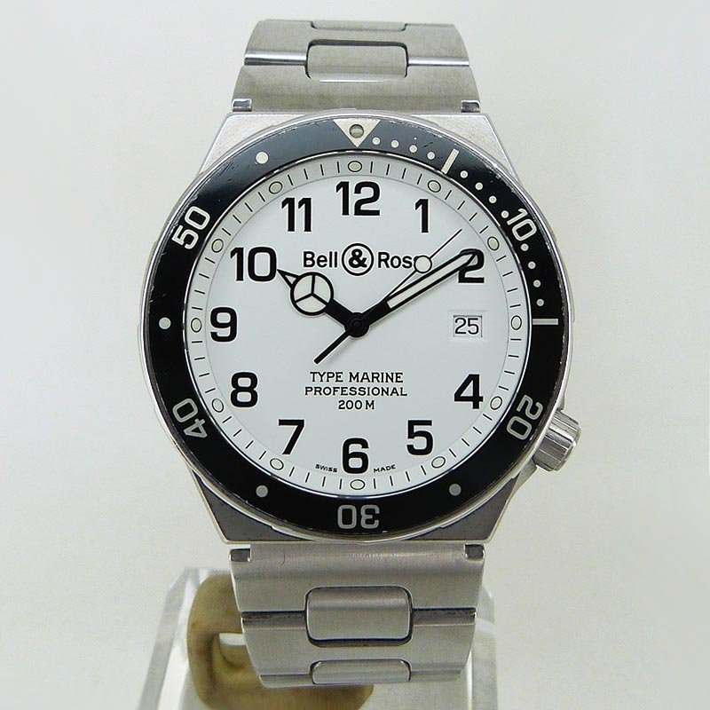 中古ベル＆ロス【Bell＆Ross】 タイプマリーン ホワイト QZ_画像1