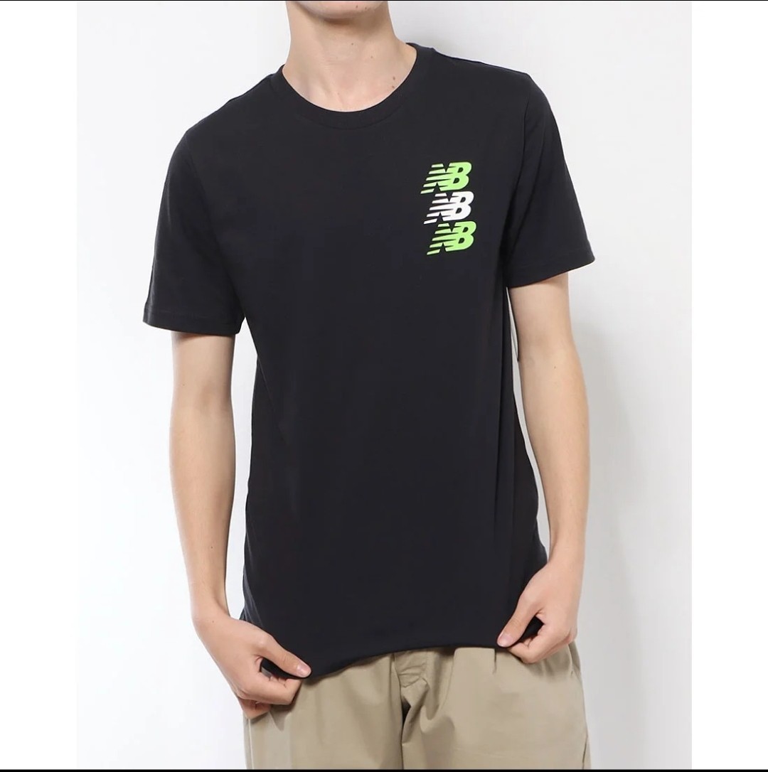 【新品未使用！定価3630円が45％OFF！】1 ニューバランス メンズ 半袖Tシャツ MT21905 ブラックNew Balance/サイズLの画像1