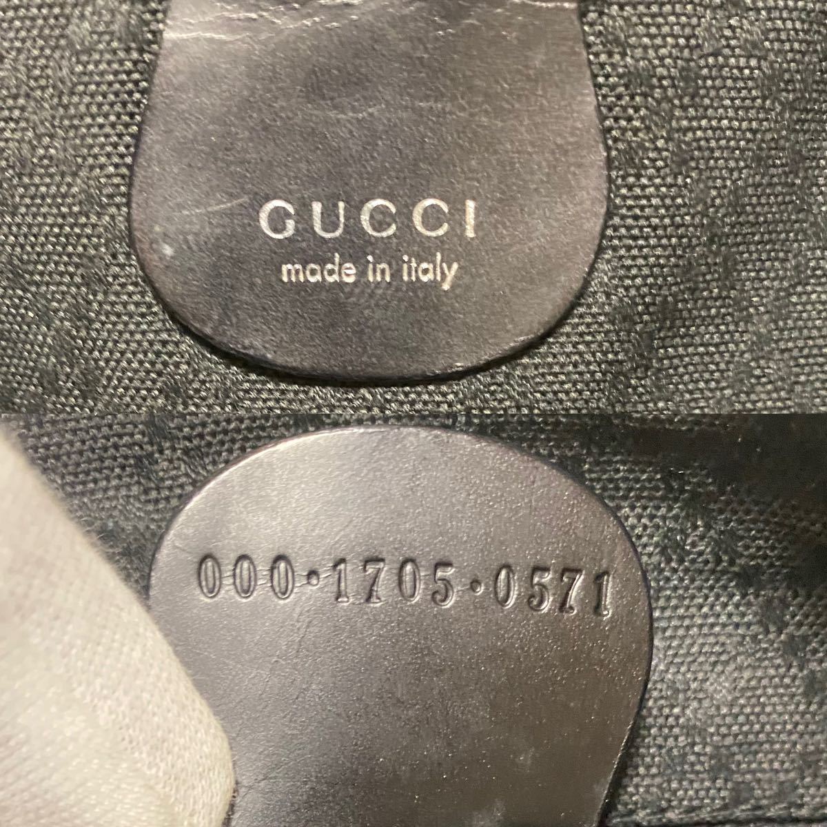 美品！GUCCI グッチ ナイロン レザー トートバッグ ブラック G金具 A4サイズ収納可能_画像10