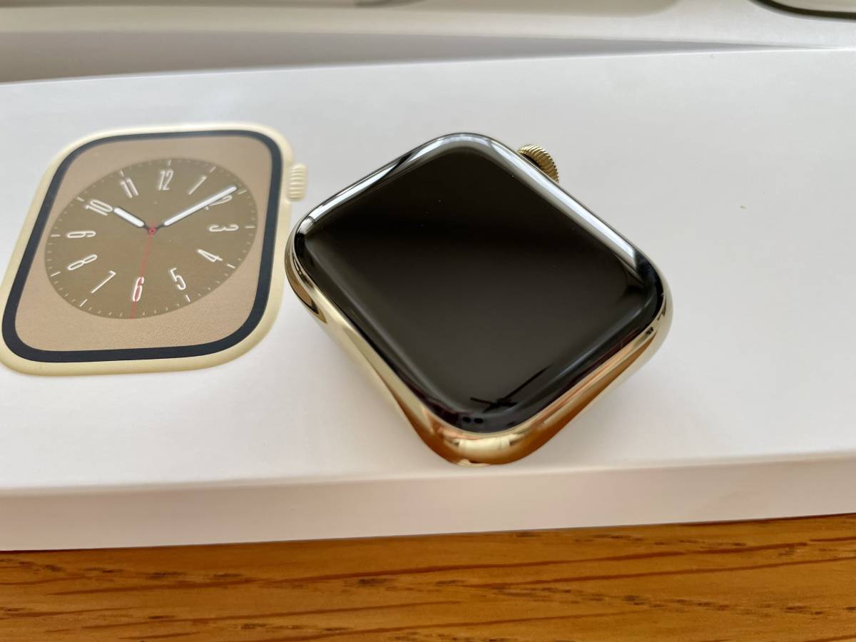 2024/4/22迄保証有！Apple Watch series ゴールド ステンレス 41mm GPS+Cellular ステンレススチールケース  スターライトスポーツバンド