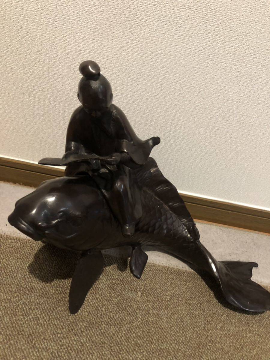 寿鯉仙人 琴高仙人 鯉仙人 置物 古美術 香炉 鉄製 | parallel.com.gt