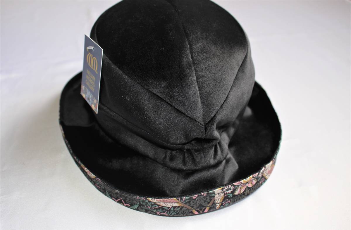 新品本物即決　ウィリアムモリス　帽子　WILLIAM MORRIS GALLERY　大人用57.5cm　有名ブランドハット　レディース/婦人/女性/ブラック/黒_画像5