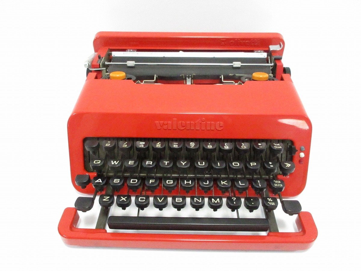 動作未確認 olivetti valentine タイプライター 赤バケツ オリベッティ バレンタイン 現状品 5-G070/1/100の画像2