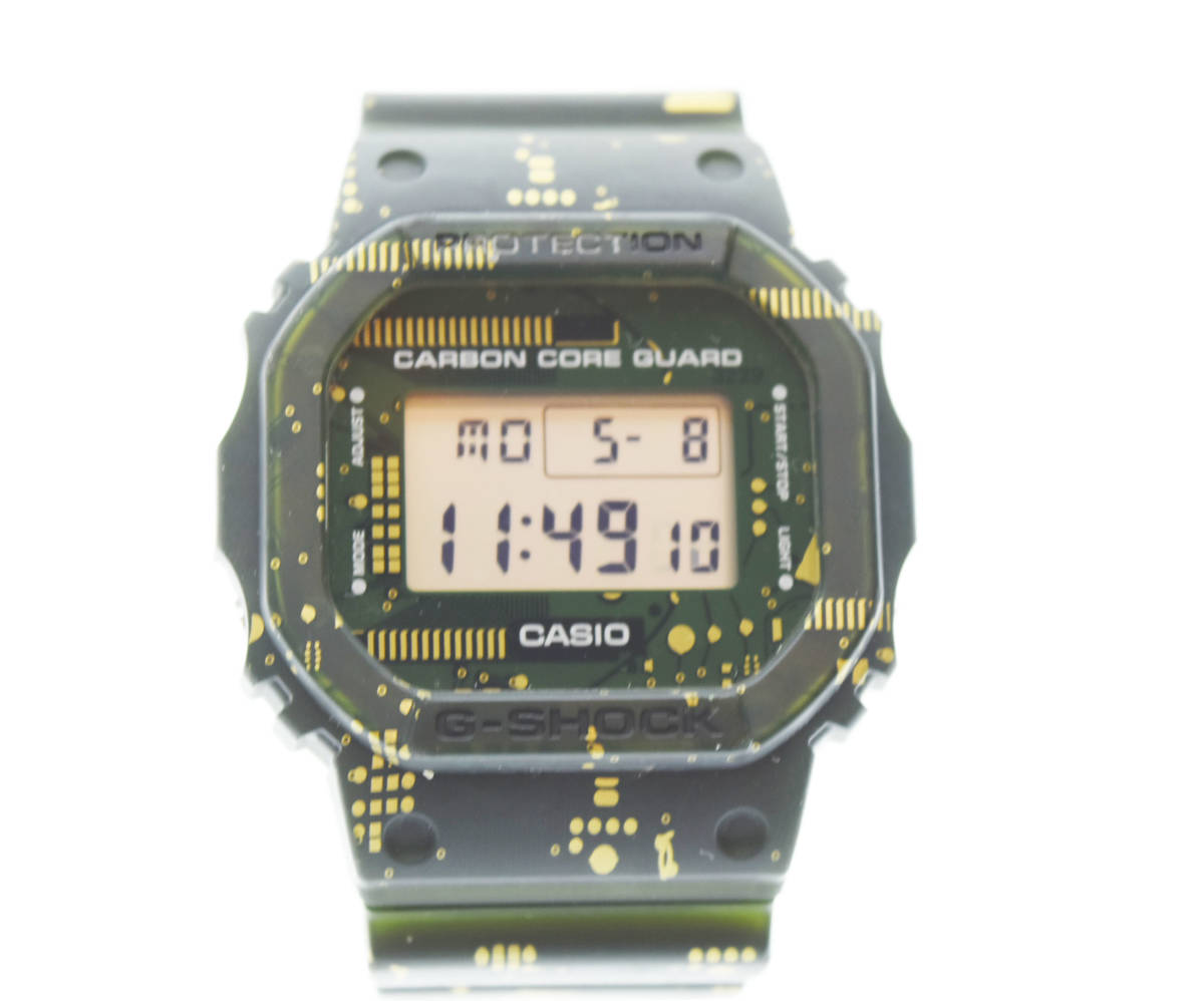 △ CASIO カシオ G-SHOCK ジーショック デジタル スクエア スピード カーボン 腕時計 DWE-5600CC 緑 グリーン 103