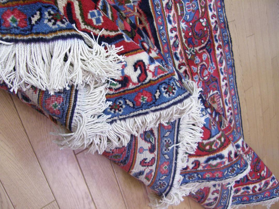 ペルシャ絨毯 280x196 中古品 No.AB433 手織り 美術品 ケルマン ペルシャ絨毯 280x196 中古品 No.AB433 手織り 美術品 ケルマン