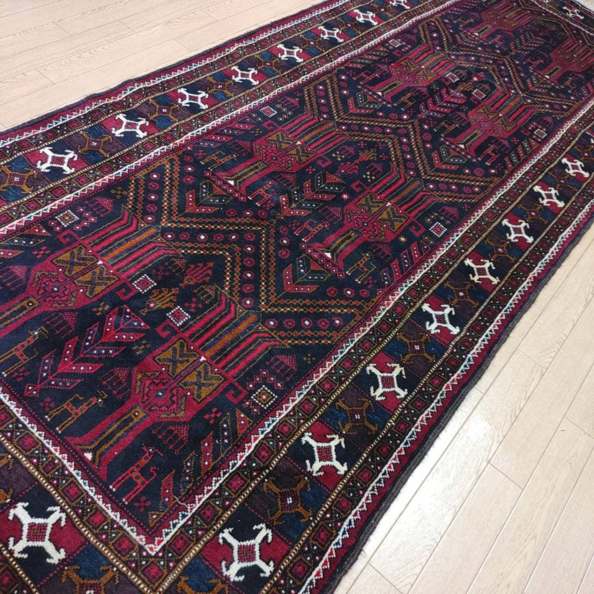 ペルシャ絨毯 バルーチ 手織り 195x100ｃｍ ウール balouch