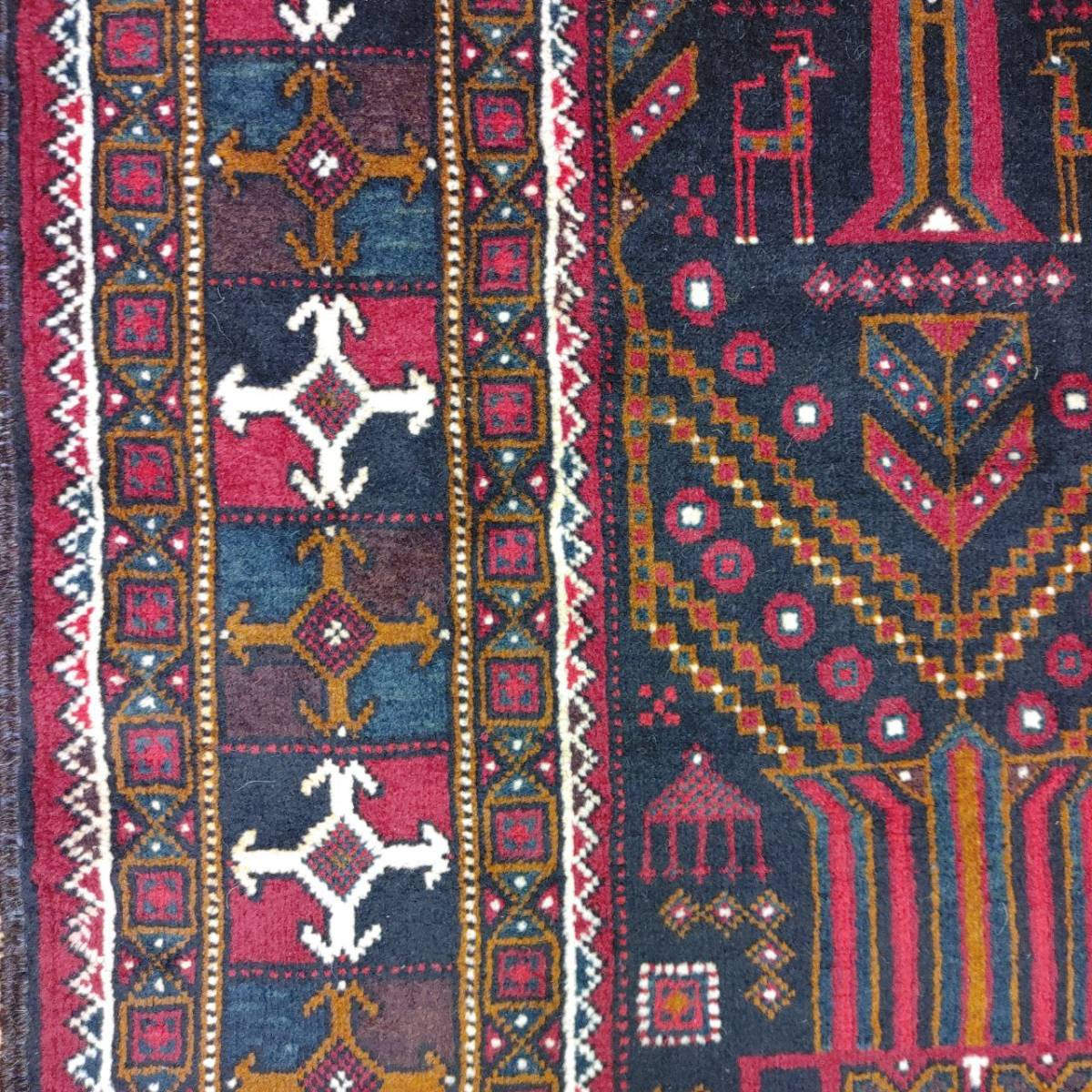 ペルシャ絨毯 No.R390 バルーチ 手織り 195x100ｃｍ ウール Persia