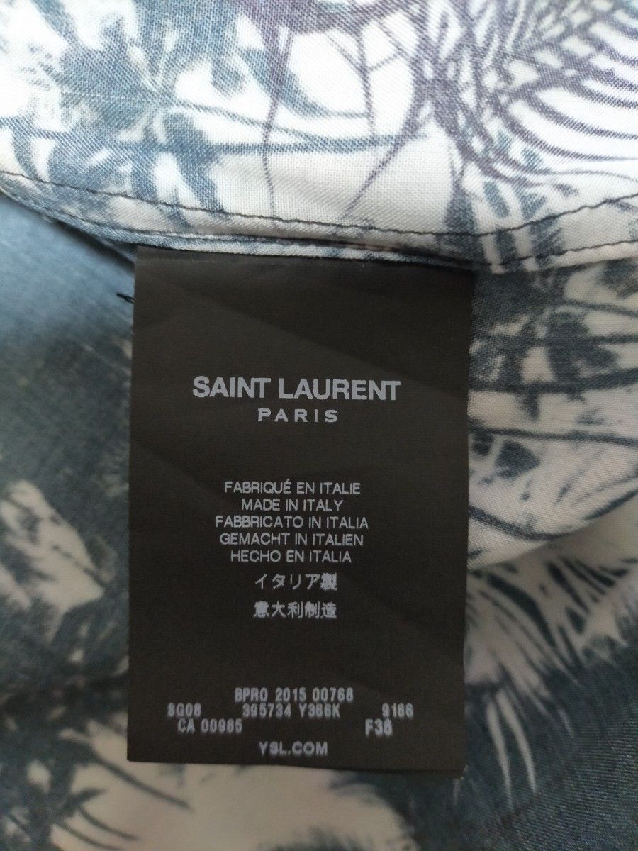 Saint Laurent PARISサンローラン パリ ボタニカル柄 総柄 長袖シャツ