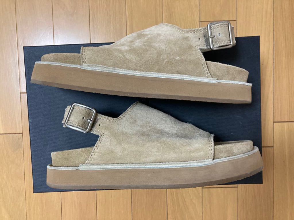 極美品 JIL SANDER スウェードレザーサンダル サイズ 40 キャメル ジル