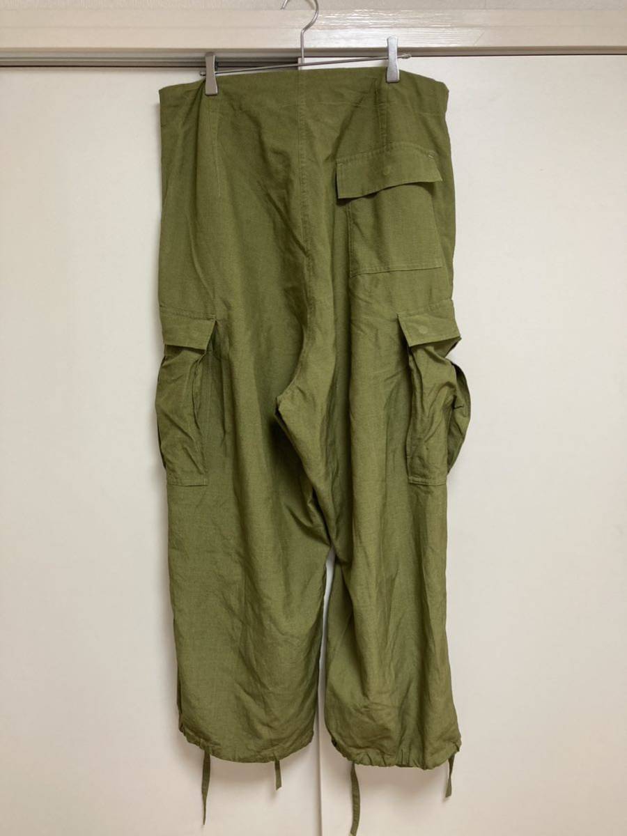 極美品 タグあり L’ECHOPPE別注 Cale EX SILK WOOL ARMY PANTS グリーン レショップ 限定 カル シルク ウール カーゴパンツ ミリタリー 軍_画像5