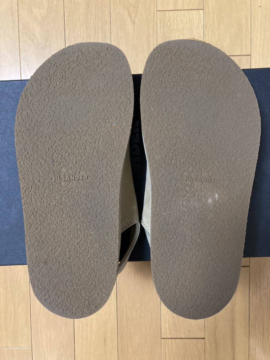極美品 JIL SANDER スウェードレザーサンダル サイズ 40 キャメル ジル