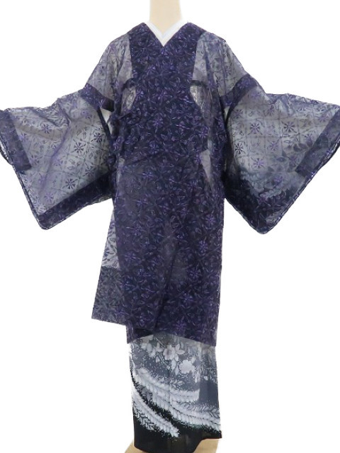 ゆめsaku2 新品 オーガンジー ロング丈 正絹 着物“優しくお着物を守り