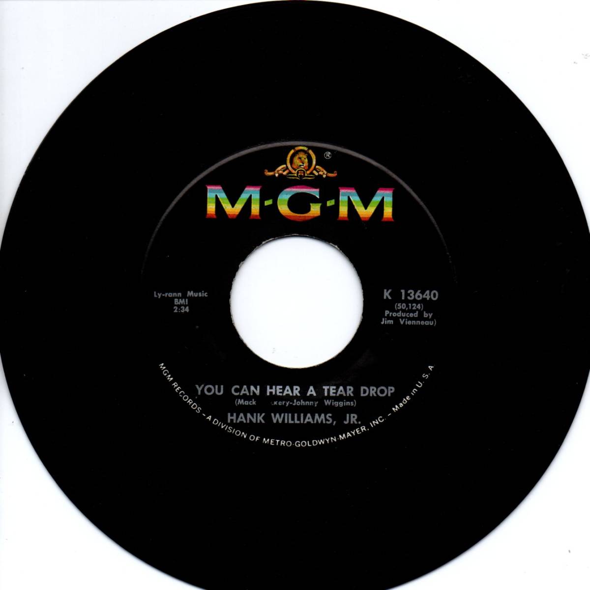 Hank Williams Jr. 「I Can't Take It No Longer/ You Can Hear A Tear Drop」米国盤EPレコード_画像2