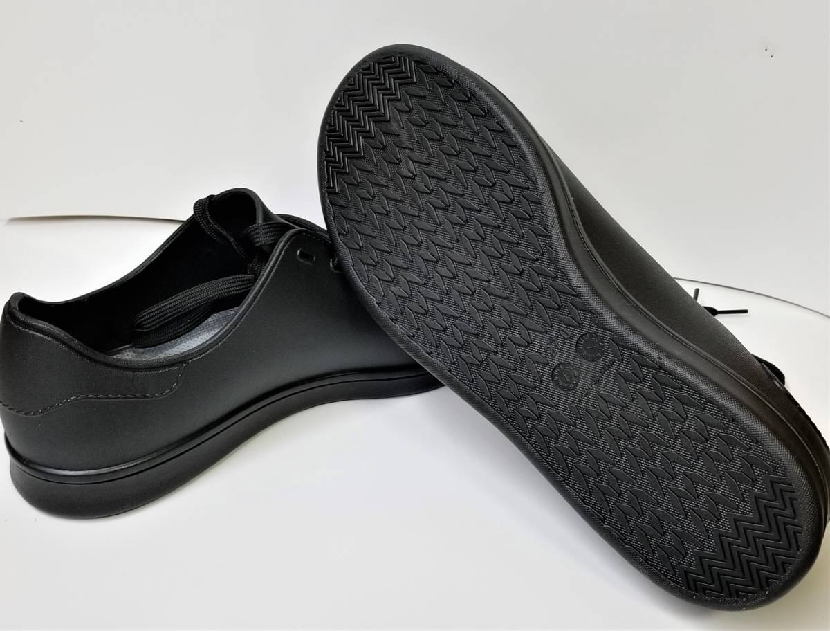 [ complete waterproof ] rain shoes waterproof sneakers string type black 26. man dam #59