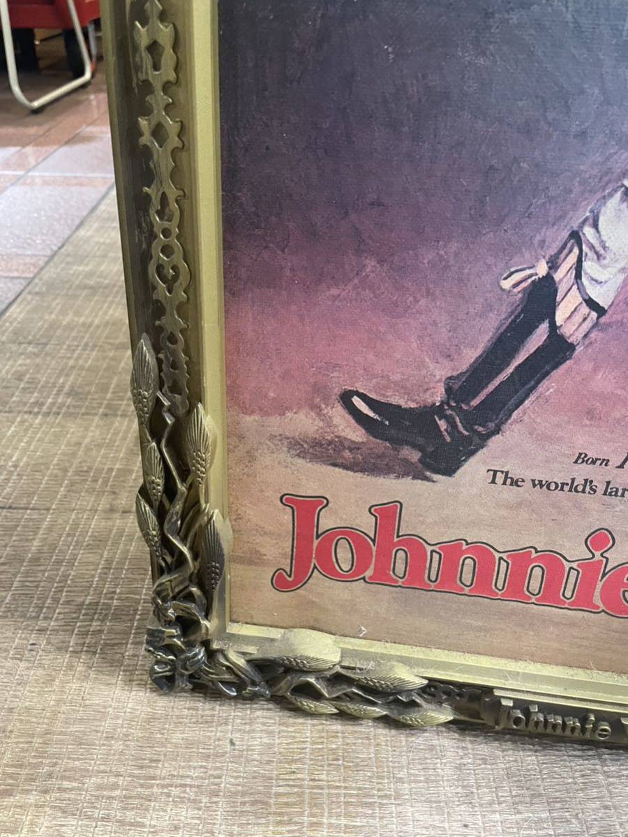 johnnie walker ジョニーウォーカー額装 油絵風看板 昔の看板 johnnie walker ジョニーウォーカー額装 油絵風看板 昔の看板