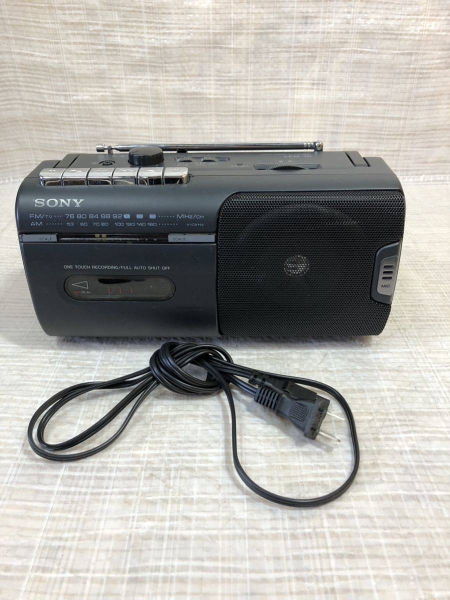 ソニー SONY ラジカセ CFM-10 ラジオ カセット 2005年製 ブラックの画像1