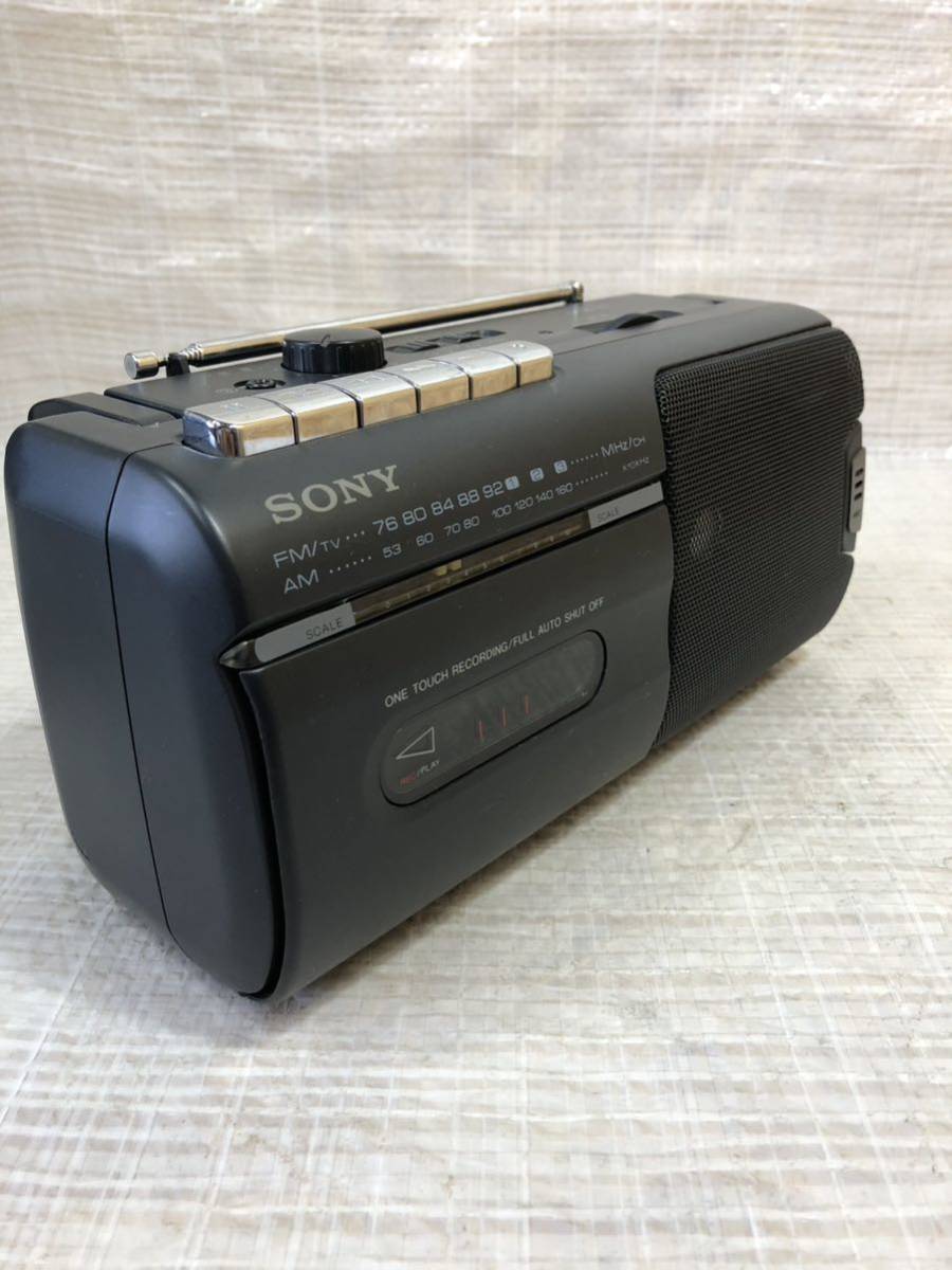 ソニー SONY ラジカセ CFM-10 ラジオ カセット 2005年製 ブラックの画像6