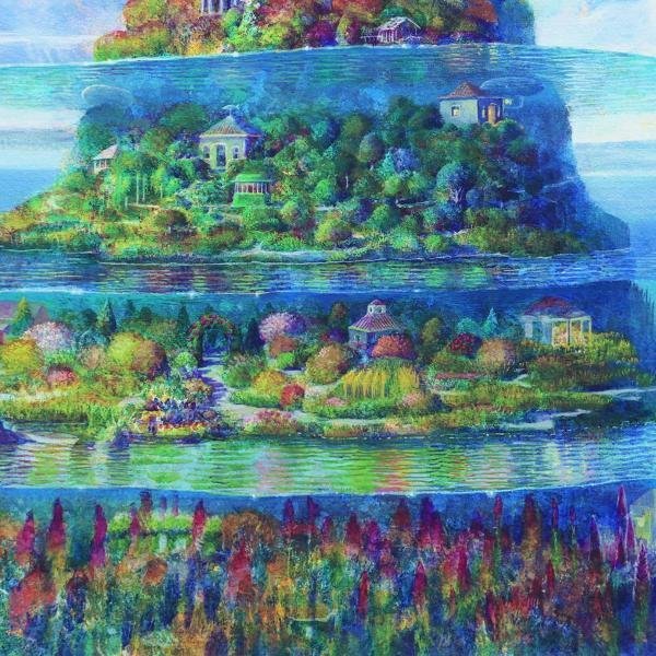 Yahoo!オークション - 【真作】【WISH】井上直久「多層海好天 Yahoo!オークション - 【真作】【WISH】井上直久「多層海好天