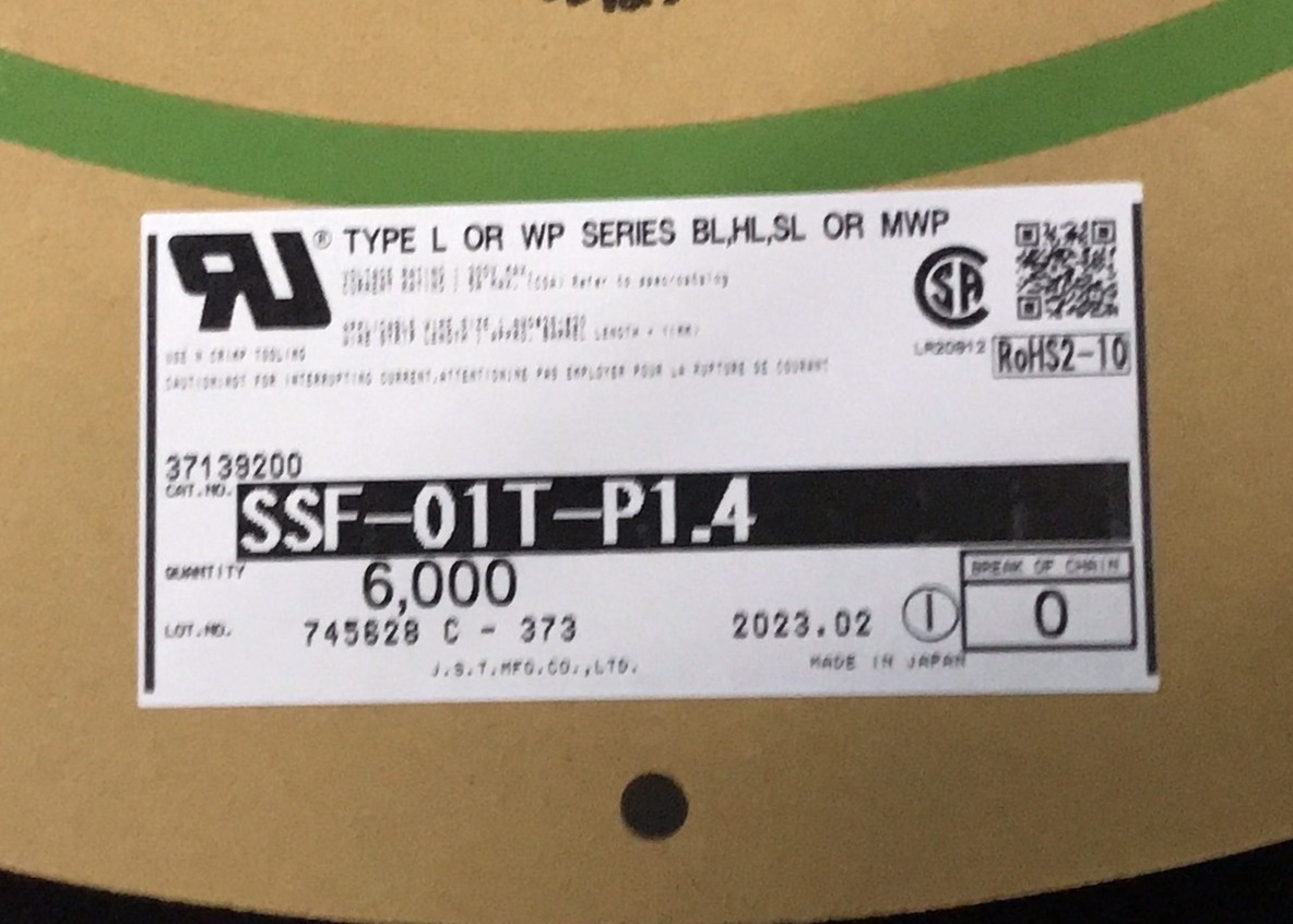 最旬ダウン JST SSF-01T-P1.4 6000個 【新品、即納】 コネクタ - www