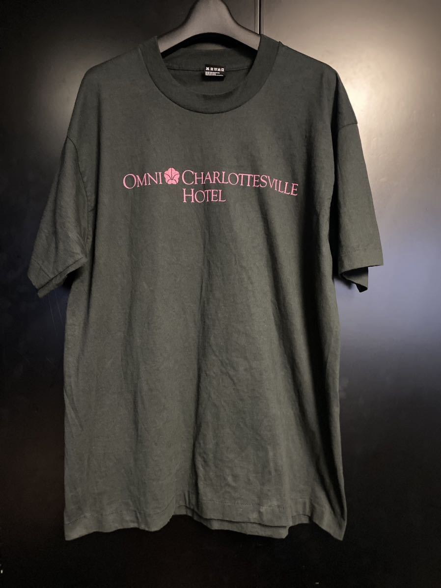 激レア90'S当時物 企業Tシャツ ヴィンテージ　USA製　サイズXL ブラック　HOTEL Tシャツ　シングルステッチ
