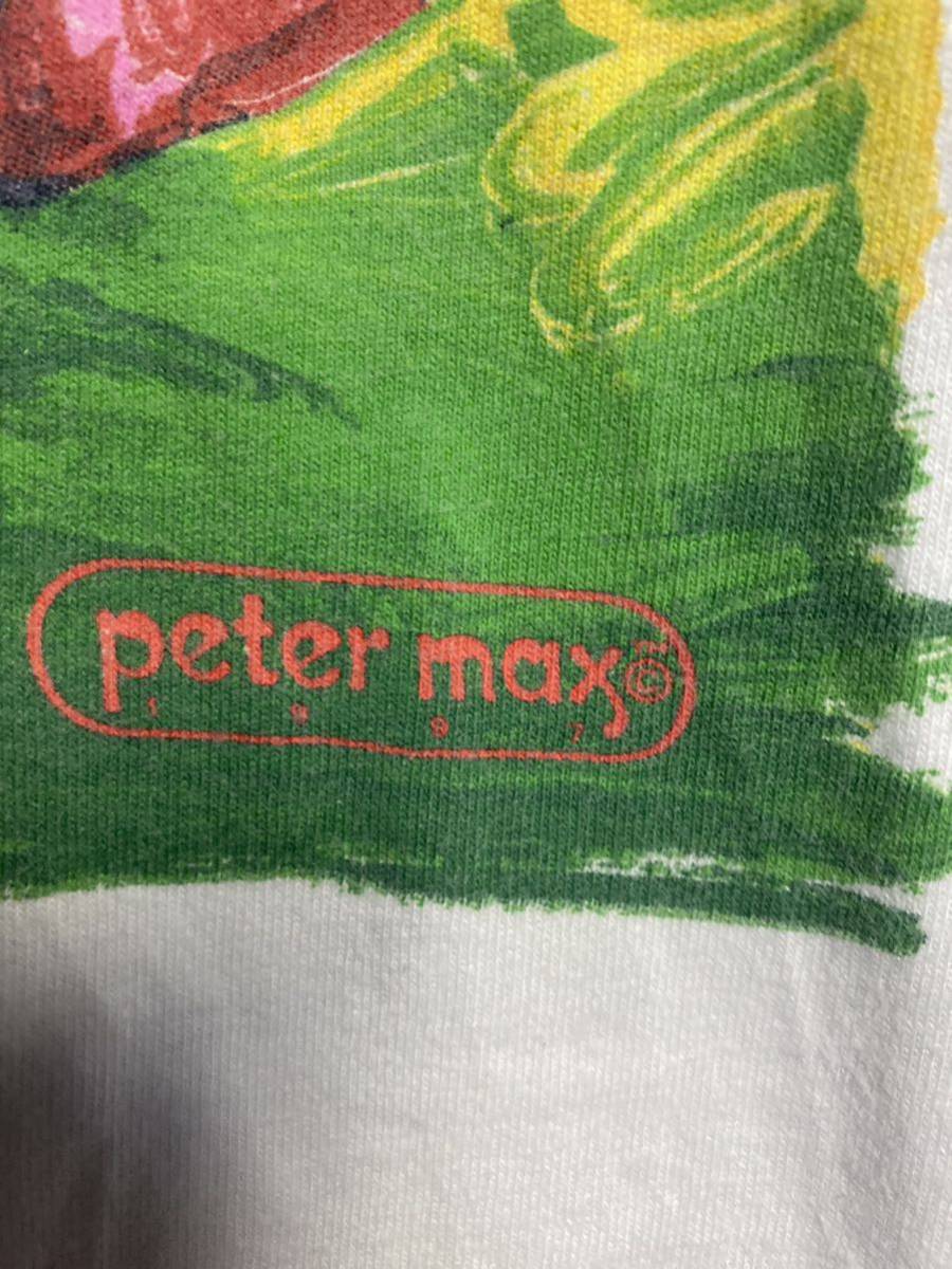 激レア90'S当時物 peter max アートTシャツ ヴィンテージ　USA製　ピーターマックス コピーライト　USA製　_画像4