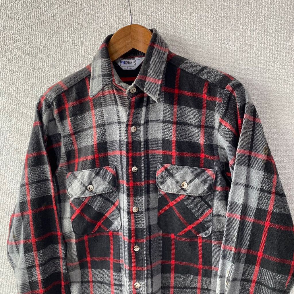 国内外の人気集結! BROTHER FIVE USA製 80s チェック ビンテージ 長袖