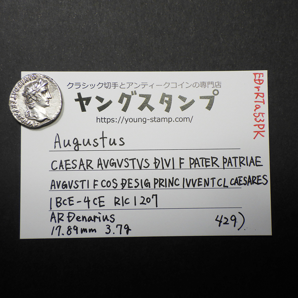 【古代ローマコイン】Augustus（アウグストゥス / オクタウィアヌス）クリーニング済 シルバーコイン 銀貨 デナリウス(EDrRTa53PK)_画像10