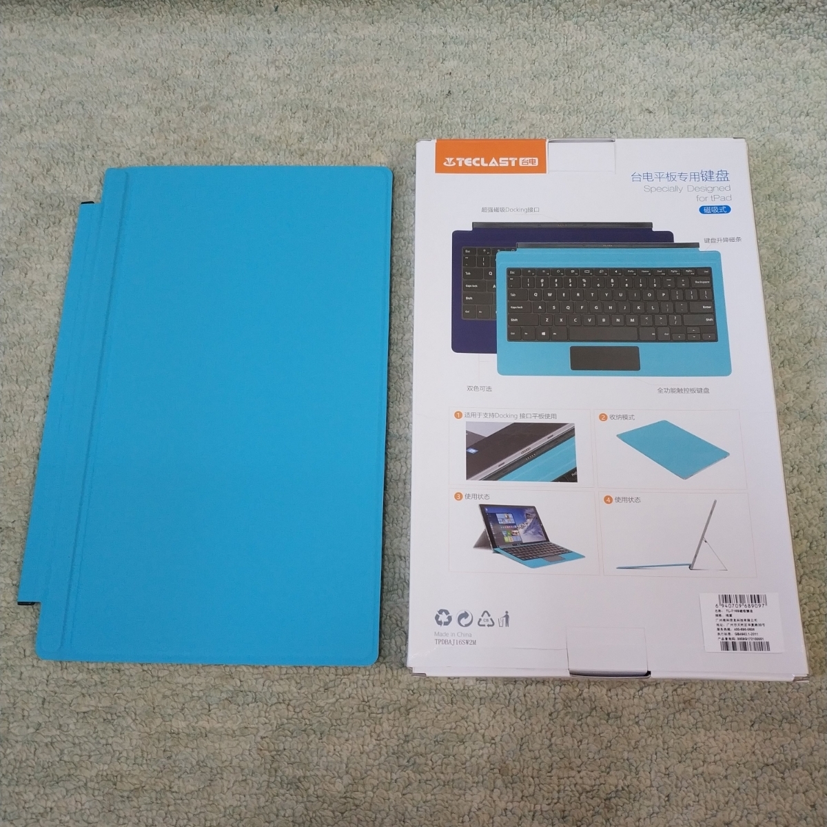 岐阜 即日発 送料185円~ 未使用品 Teclast Tbook 16S / Tbook 16 power 用磁気ドッキングキーボード TL-T16S ライトブルー ★ 動作保証_画像2