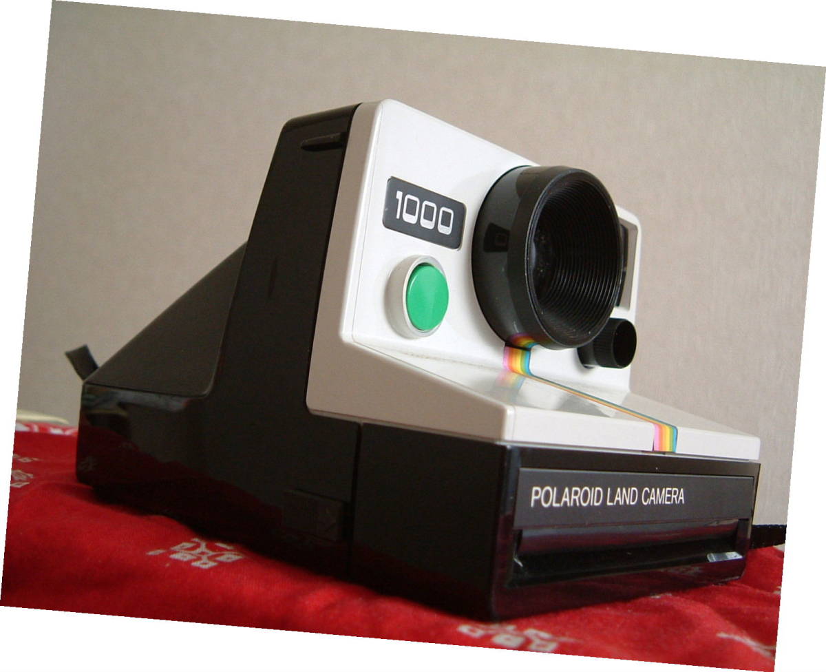 レア レトロ 1970年代 ポラロイド カメラ 1000 グリーンボタン JUNK インテリア カメラ 昭和