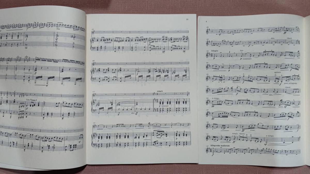 1-c piano .. violin musical score (30×23.) Solo musical score attaching violin concerto The itsu no. 2 number no. 5 number, vi Val tiOp3-6 Op12-1