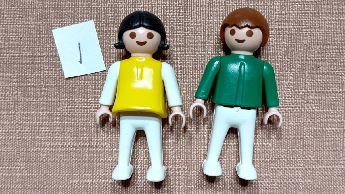 1 Vintage PLAYMOBIL Play Mobil фигурка Mini fig кукла 1981 geobra мужчина . девочка (5.)2 body комплект 