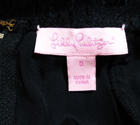 新品同様！超お得！Lilly Pulitzer リリーピュリッツァー ワンピース 黒レース ０≒Sサイズ ブラック おしゃれな上品な装い _画像7