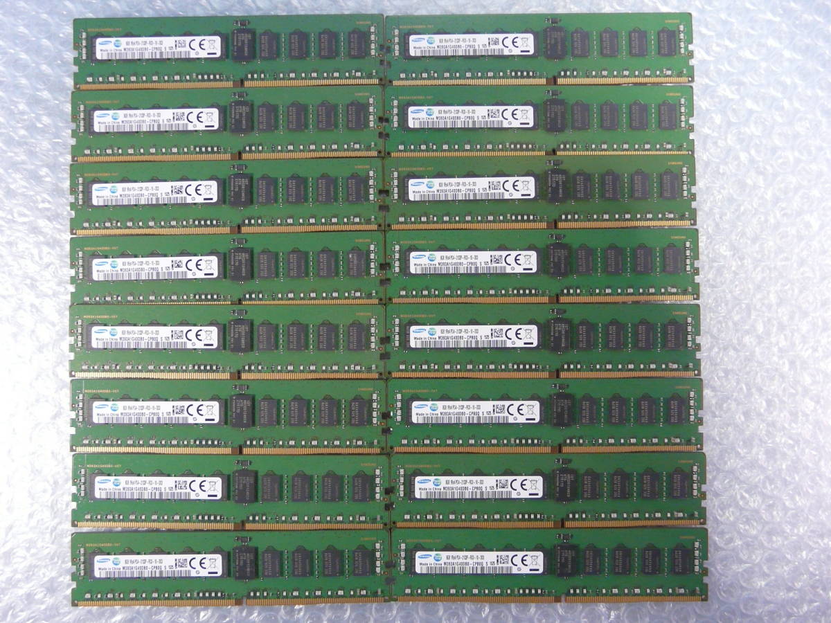 1NUX // 8GB 16枚セット計128GB DDR4 17000 PC4-2133P-RC0 Registered RDIMM 1Rx4 M393A1G40DB0-CPB0Q // Fujitsu PRIMERGY RX2530 M1 取外
