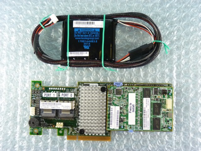 1OAK // IBM ServeRAID M5110 (00AE807) 1GB(46C9029) ブラケットなし / 00JY023 // IBM System x3550 M4 取外 //在庫5の画像5
