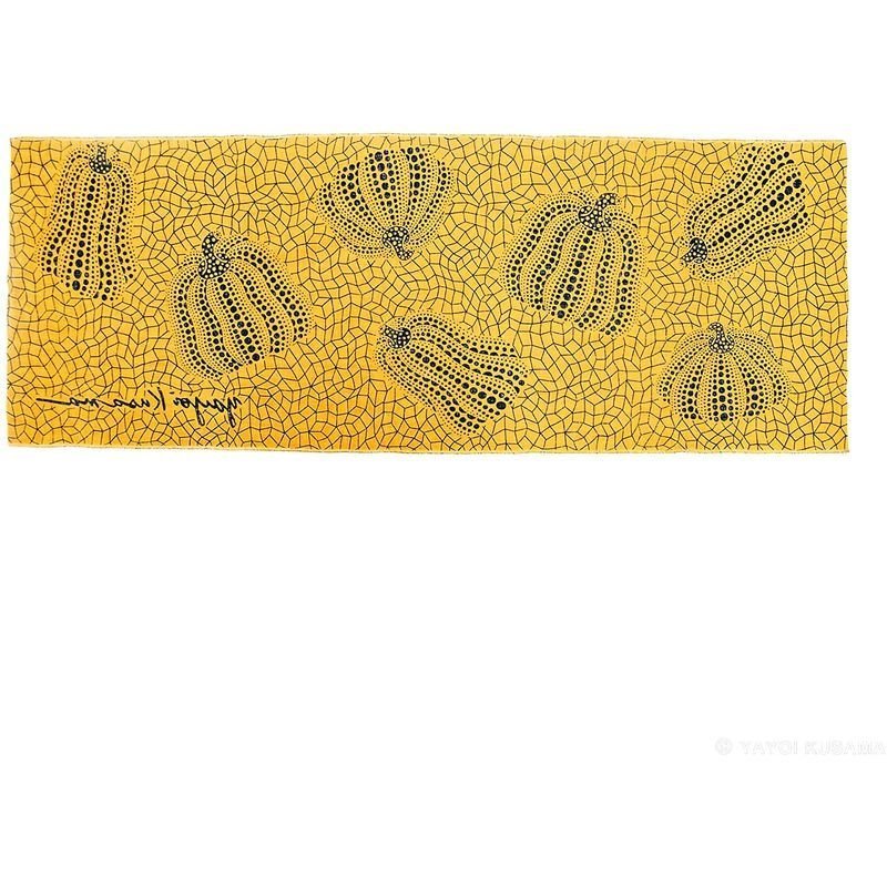 前衛芸術家・草間彌生の作品「南瓜」をモチーフとした手ぬぐい。手ぬぐい 南瓜 イエロー 水玉模様で覆われた世界の夢や幻視に強く影響_画像6