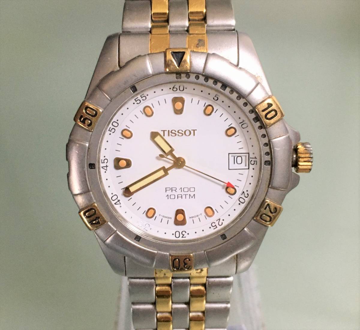 希少美品【稼働品】TISSOT ティソ ペアウォッチ スクエア ホワイト