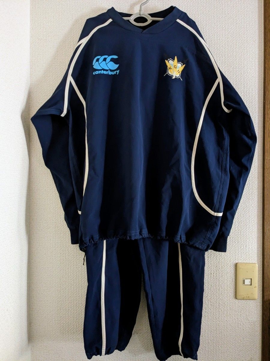 お買い得モデル 関東学院大学体育会ラグビー部ピステ上下ヤッケcanterburyカンタベリー選手支給品シャカシャカジャージ トレーニングウェア ウェア