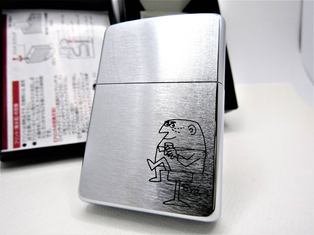 アンクルトリス ウイスキー ハイボール サントリー 柳原良平 エッチング zippo ジッポ 2003年 未使用_画像2