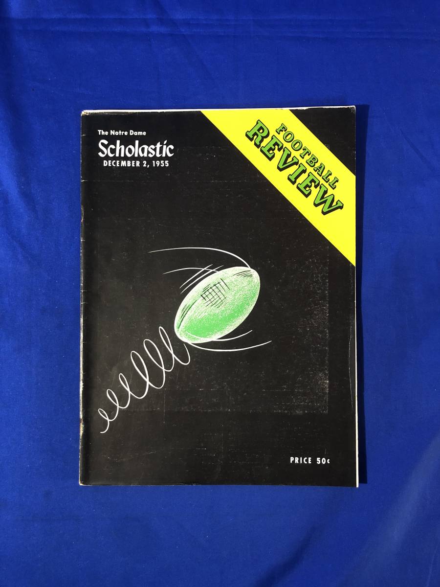 CD748m*[ pamphlet ] The Notre Dame Scholastic Football Review 1955.12.2 Fighting Irish Note ru dam university football foreign book 