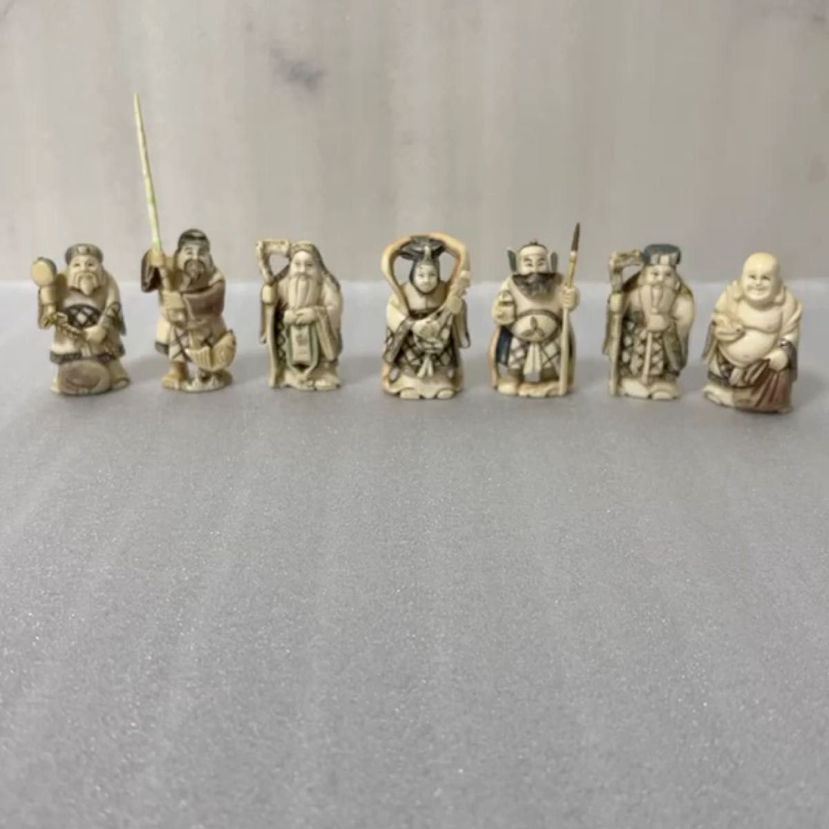 年代物 仏像 象牙風 七福神 根付 置物 | noonanwaste.com