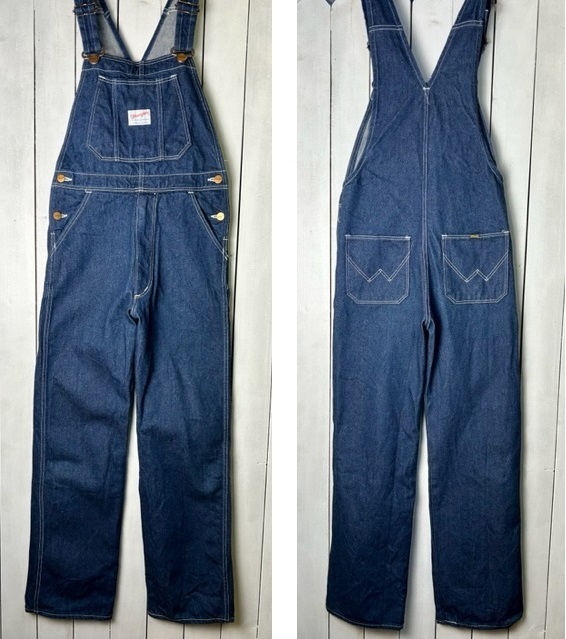 80s Wrangler デニムオーバーオール 濃紺 youth 16 オールド 80s Wrangler デニムオーバーオール 濃紺 youth 16 オールド